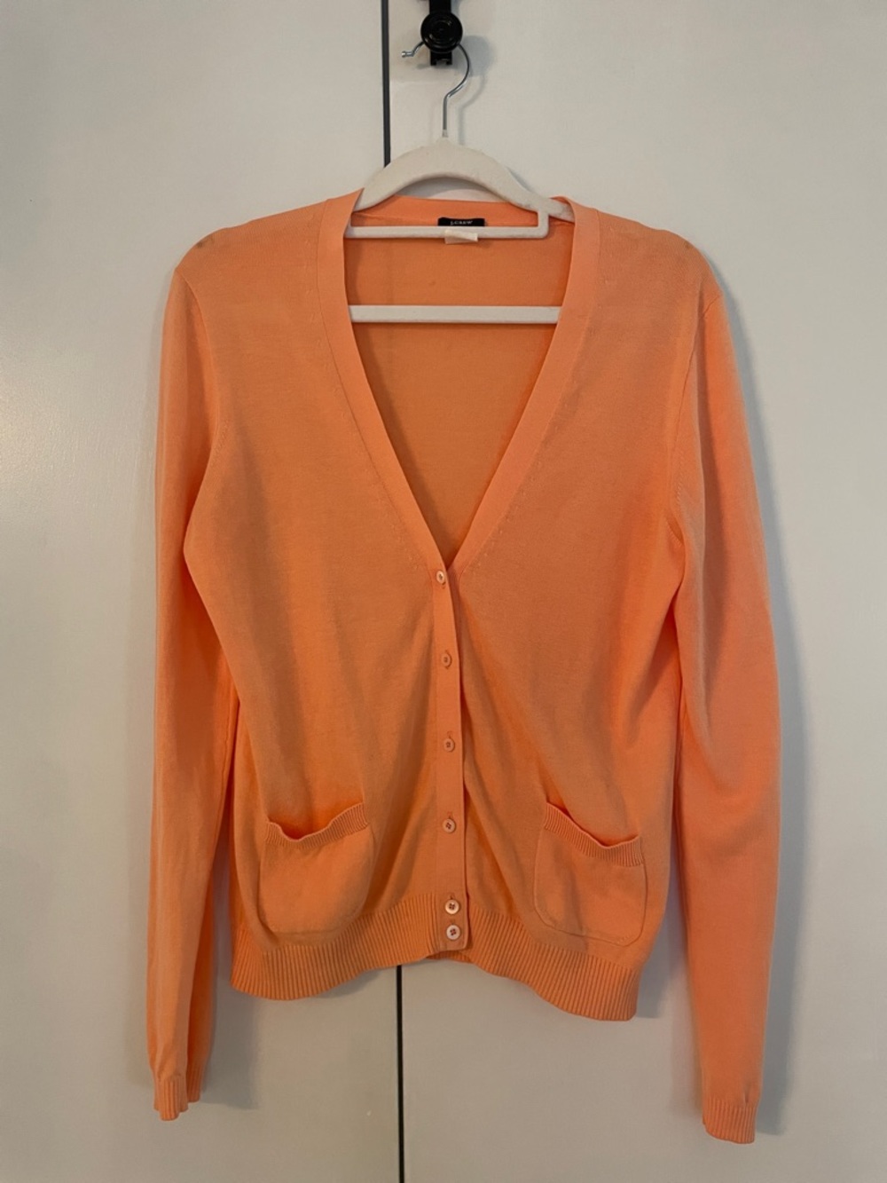 J Crew V-Neck Apricot Sweater - Size Medium